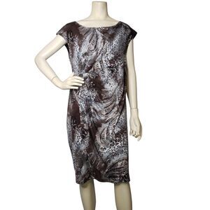 DRESS BARN Leopard Print Dress Womens Plus Size 16W